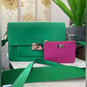 Kate Spade double strap crossbody purse & Kate Spade card holder